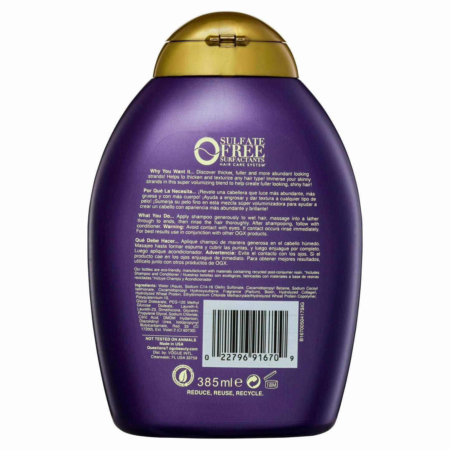 OGX Biotin & Collagen Shampoo 385ml - Cutprice Online