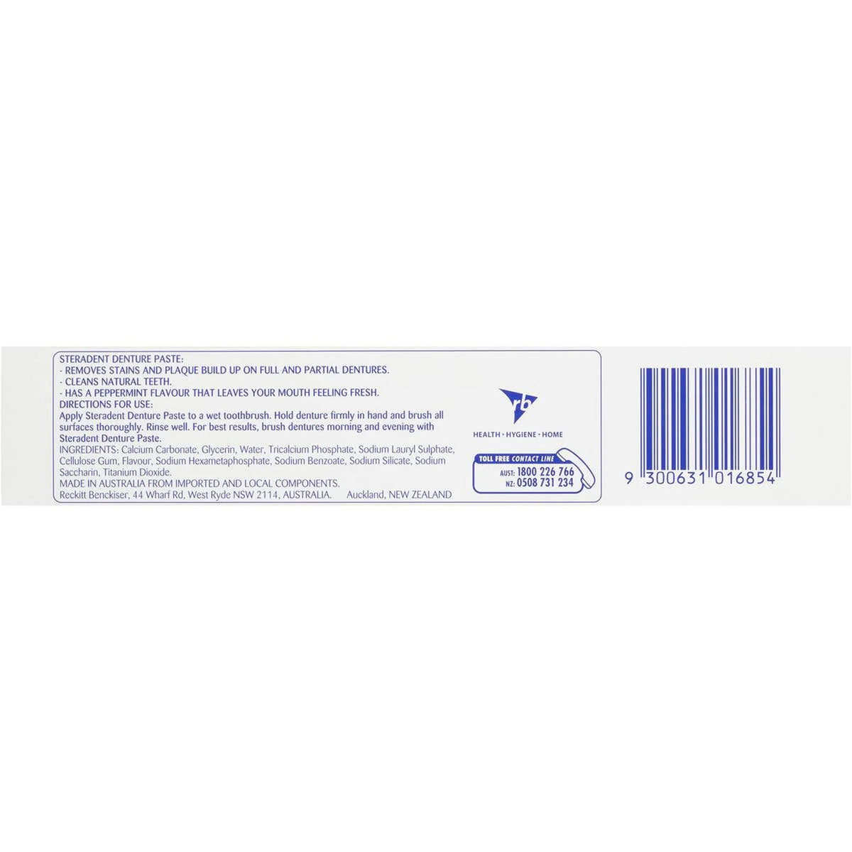 Steradent Denture Cleaning Paste Fresh Mint 115g