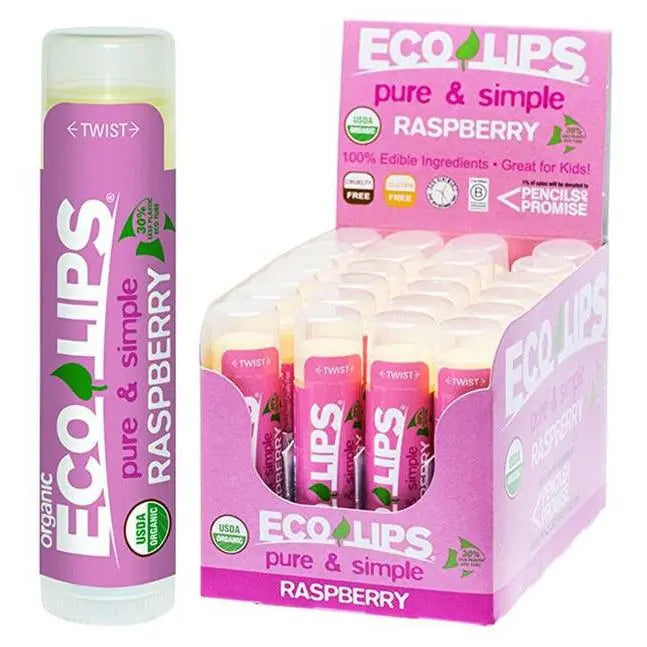 ECO LIPS Lip Balm Pure & Simple - Raspberry 4.25g 24PK ECO LIPS