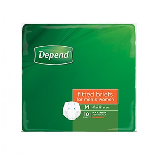 Depend Fitted Briefs Medium 10 Pack - Cutprice Online