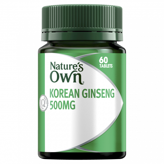 Nature's Own Korean Ginseng 500mg 60 Tablets - Cutprice Online