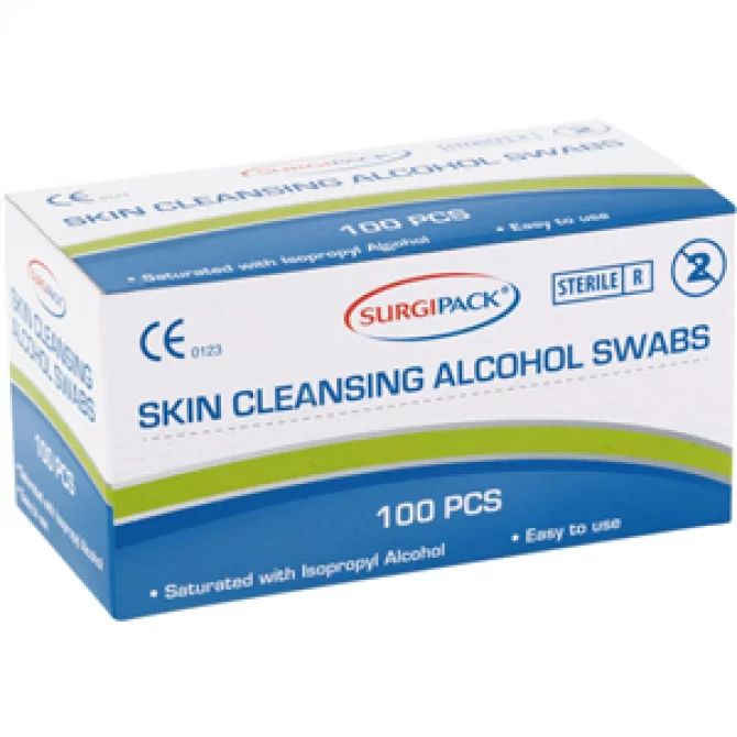 SURGIPACK SKIN CLEANSING ALCOHOL SWABS 100PCS - Cutprice Online