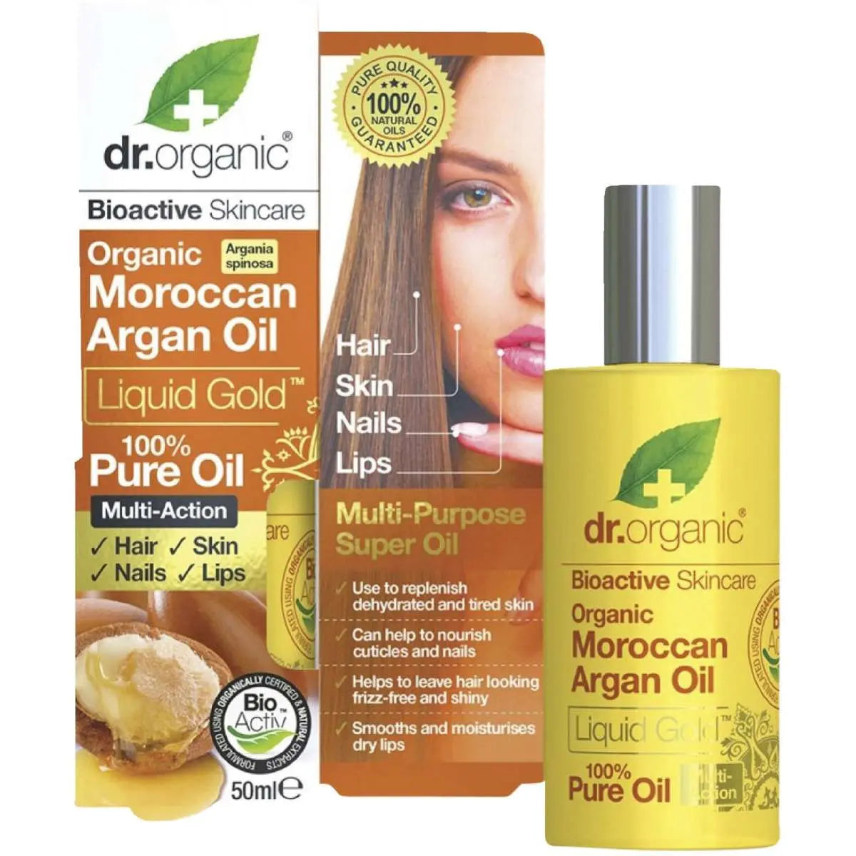 DR ORGANIC Pure Oil Organic Moroccan Argan Oil 50ml DR ORGANIC