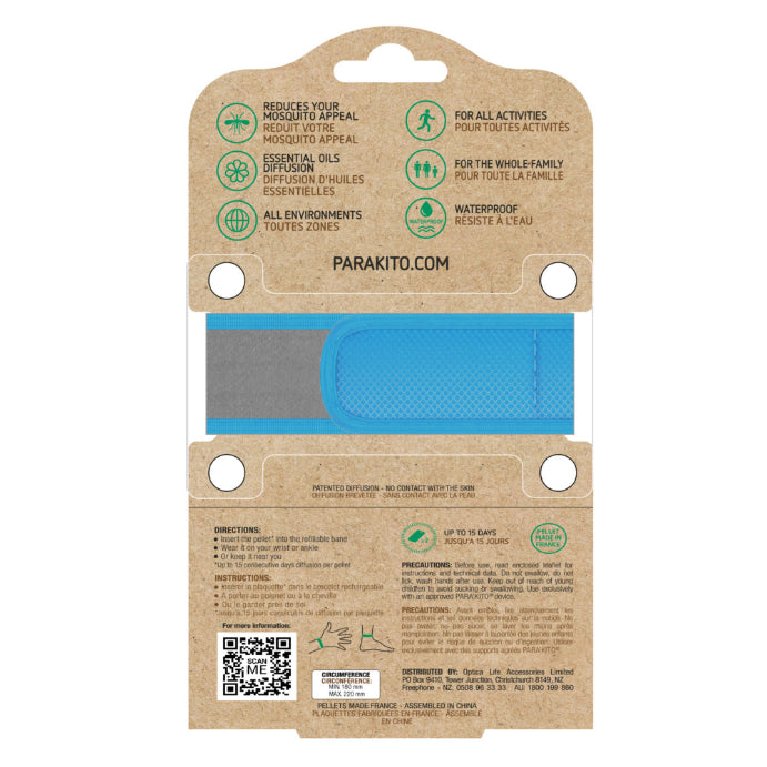 Para'kito Mosquito Repellent Adult Wristband Blue 1 Each