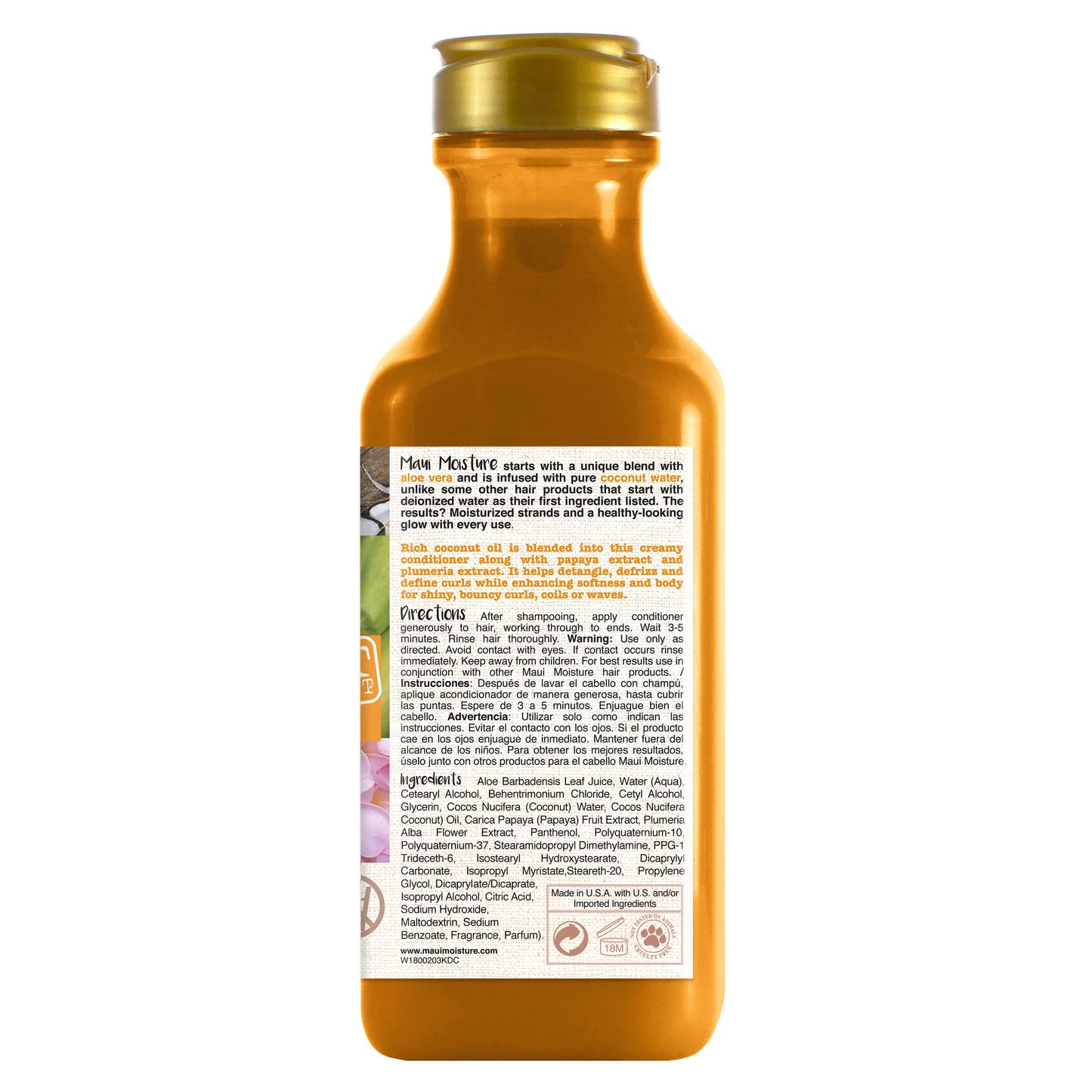 Maui Moisture Curl Quench + Hydrating Coconut Oil Conditioner For Curly Hair 385mL