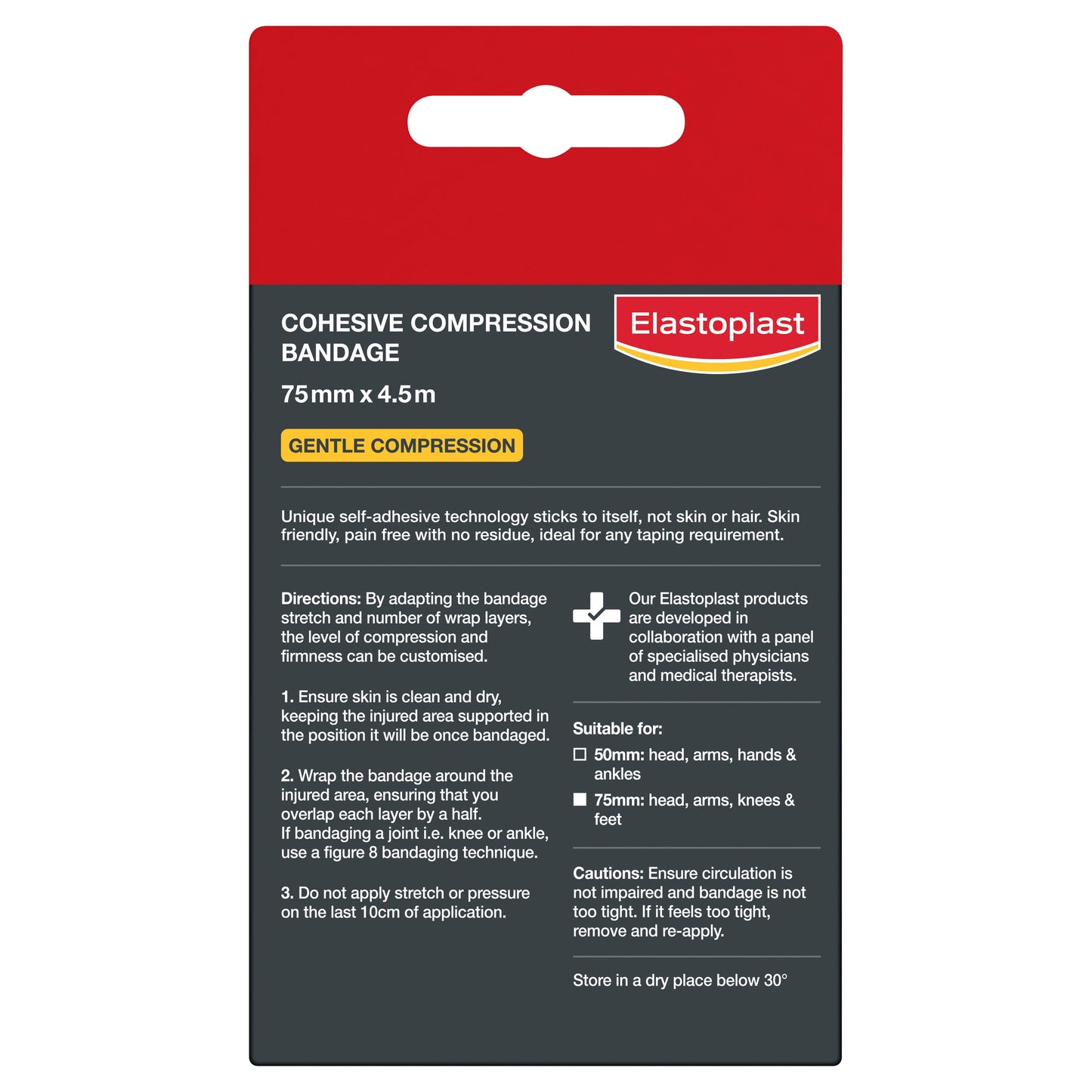 Elastoplast Sport Cohesive Bandage Tan 7.5cm x 4.5m - Cutprice Online