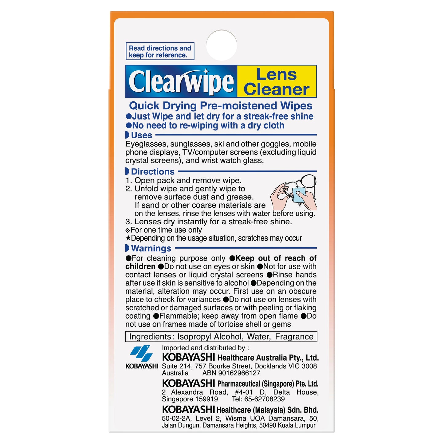 CLEARWIPE Lens Cleaners 20PK - Cutprice Online