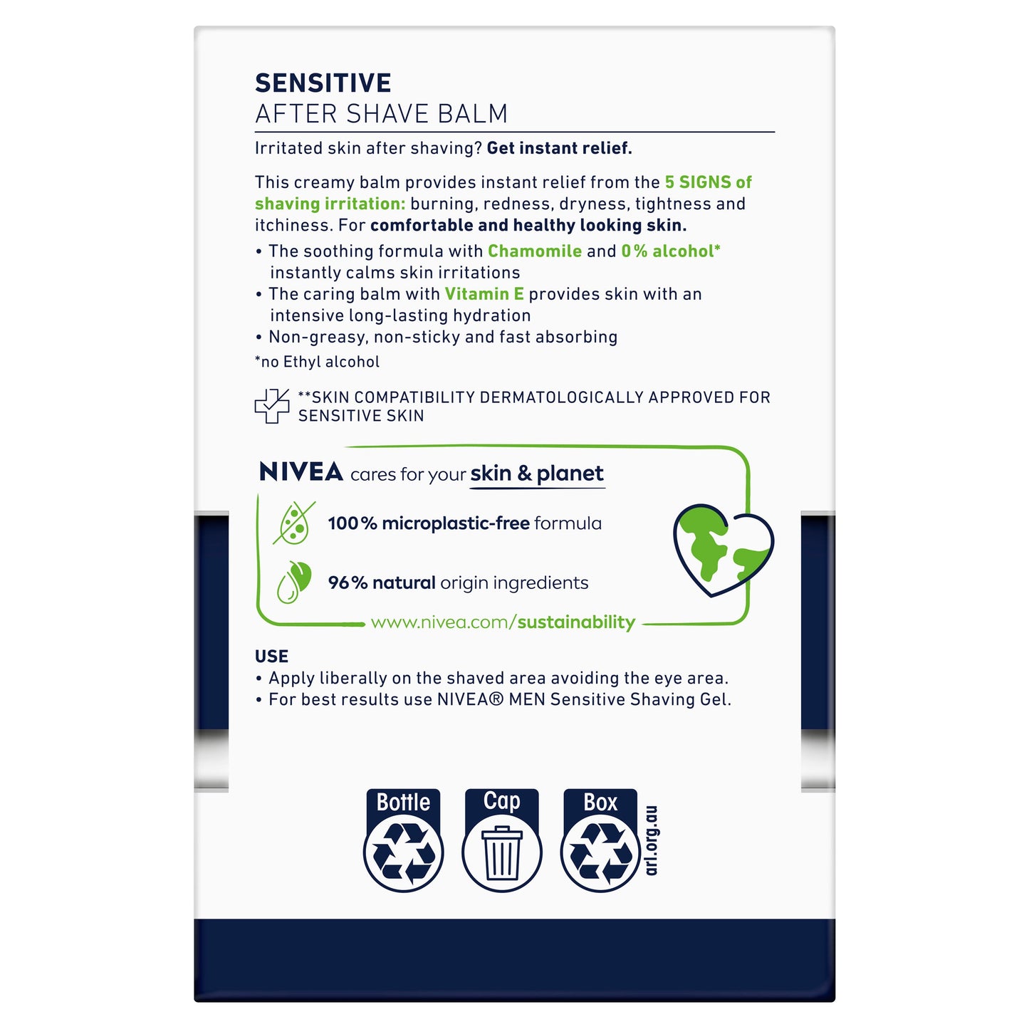 Nivea for Men Post Shave Balm Sensitive 100ml - Cutprice Online