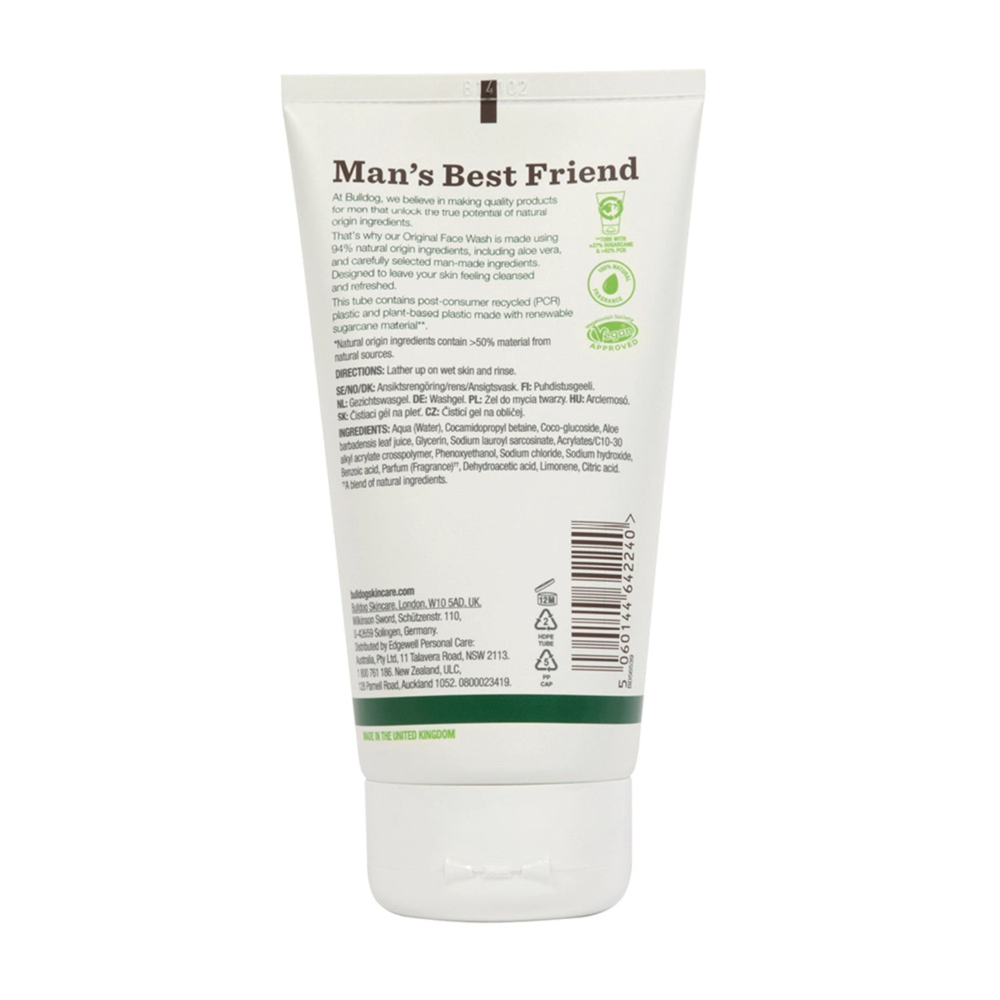 Bulldog Skincare for Men Original Face Wash 150ml - Cutprice Online