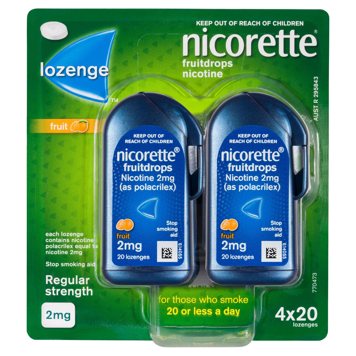 Nicorette Fruit Drops Lozenges 2mg 80