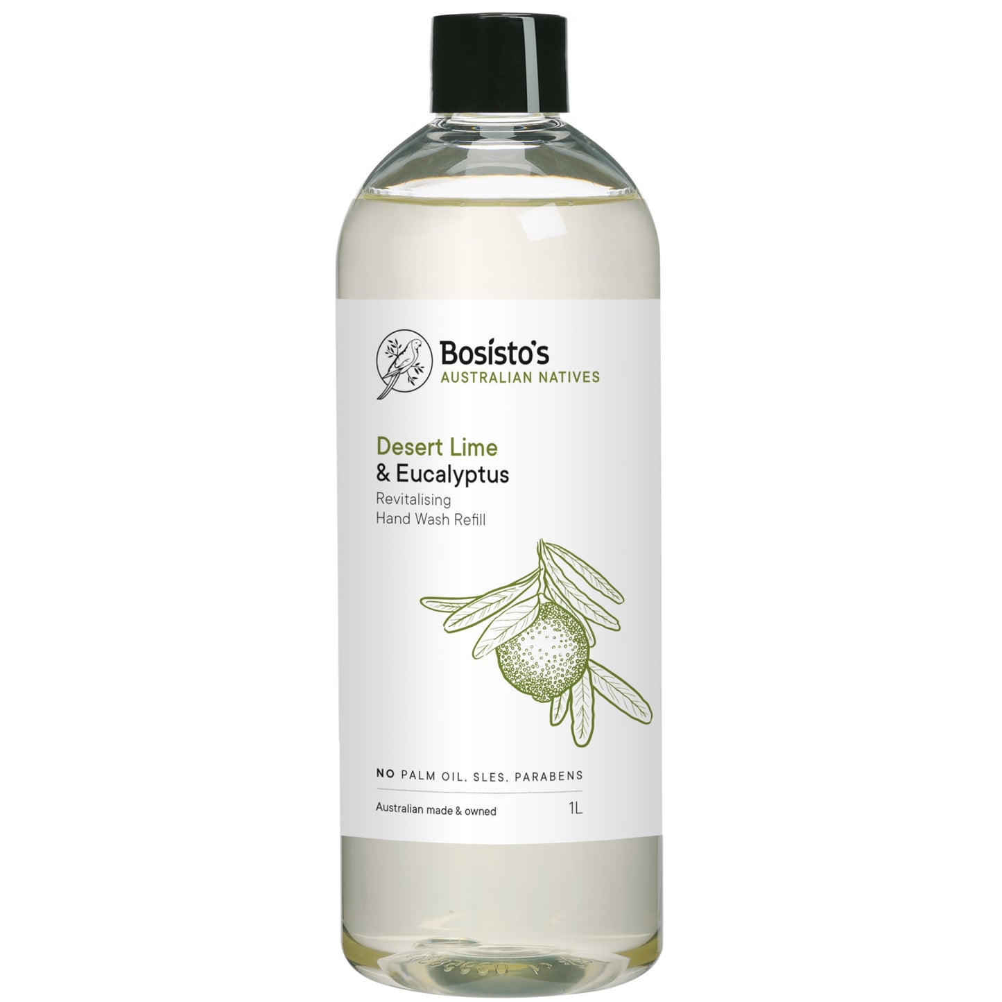Bosistos Hand Wash Refill Desert Lime & Eucalyptus 1 Litre - Cutprice Online