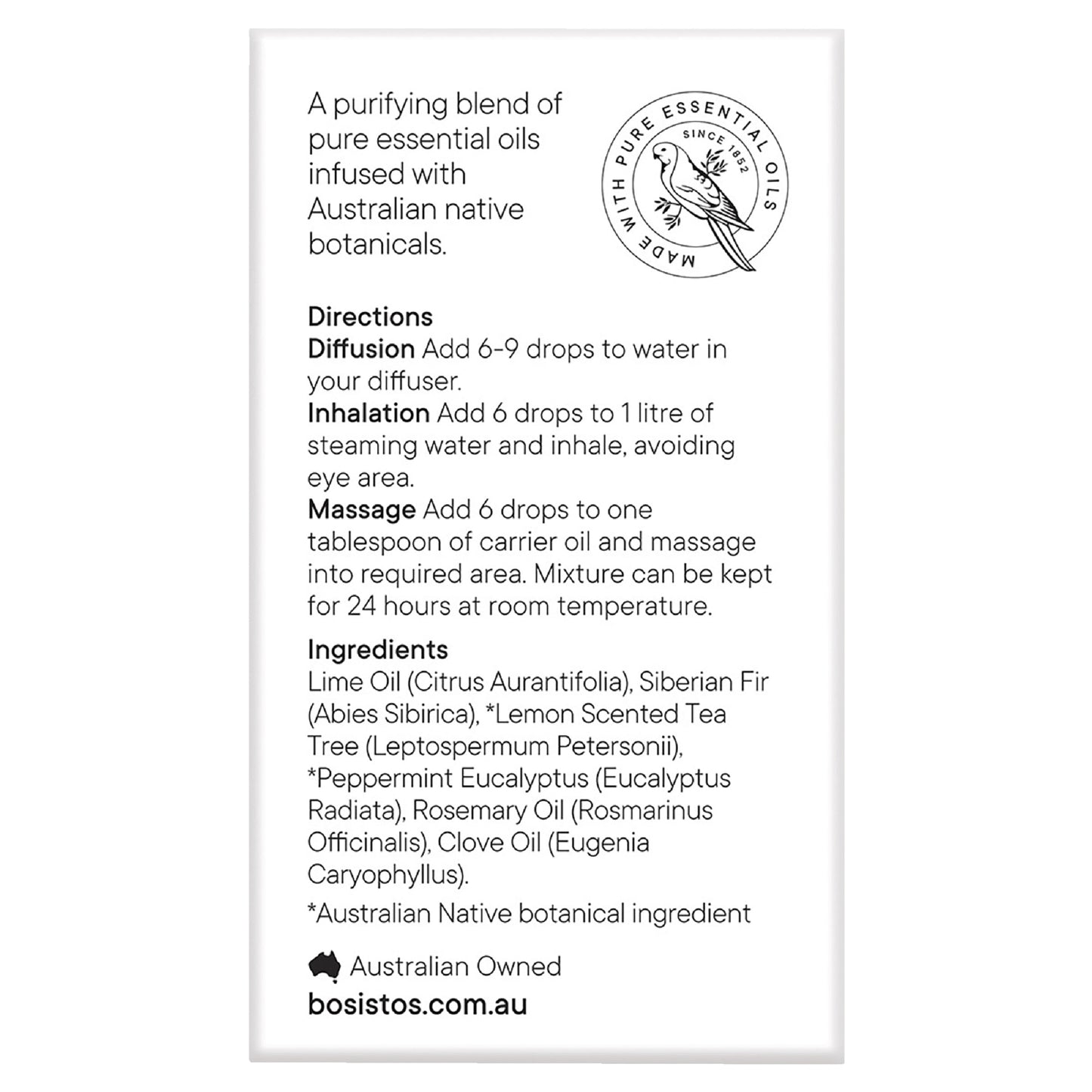 Bosistos Native Purify Oil 15ml - Cutprice Online