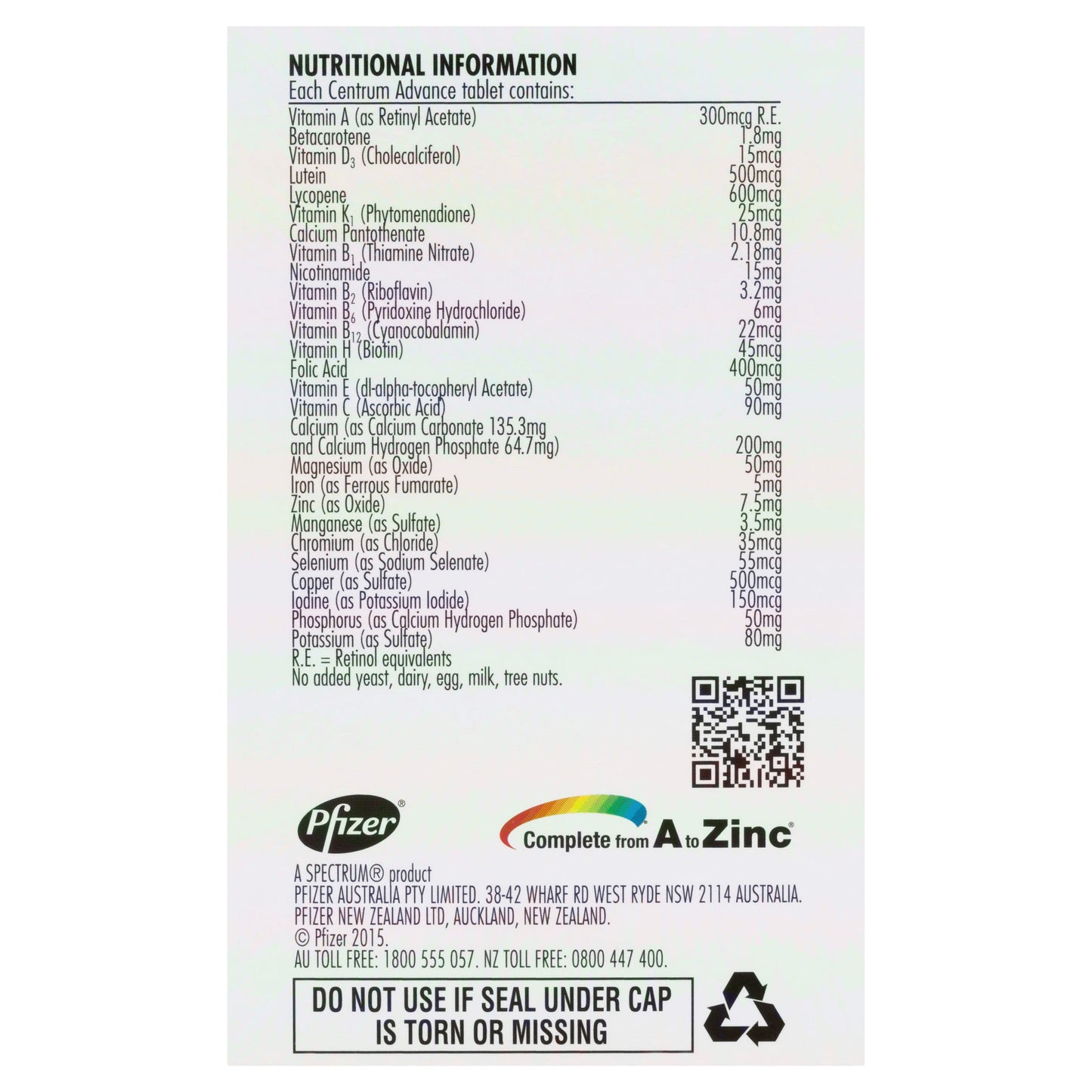 Centrum Advance 60 Tablets - Cutprice Online