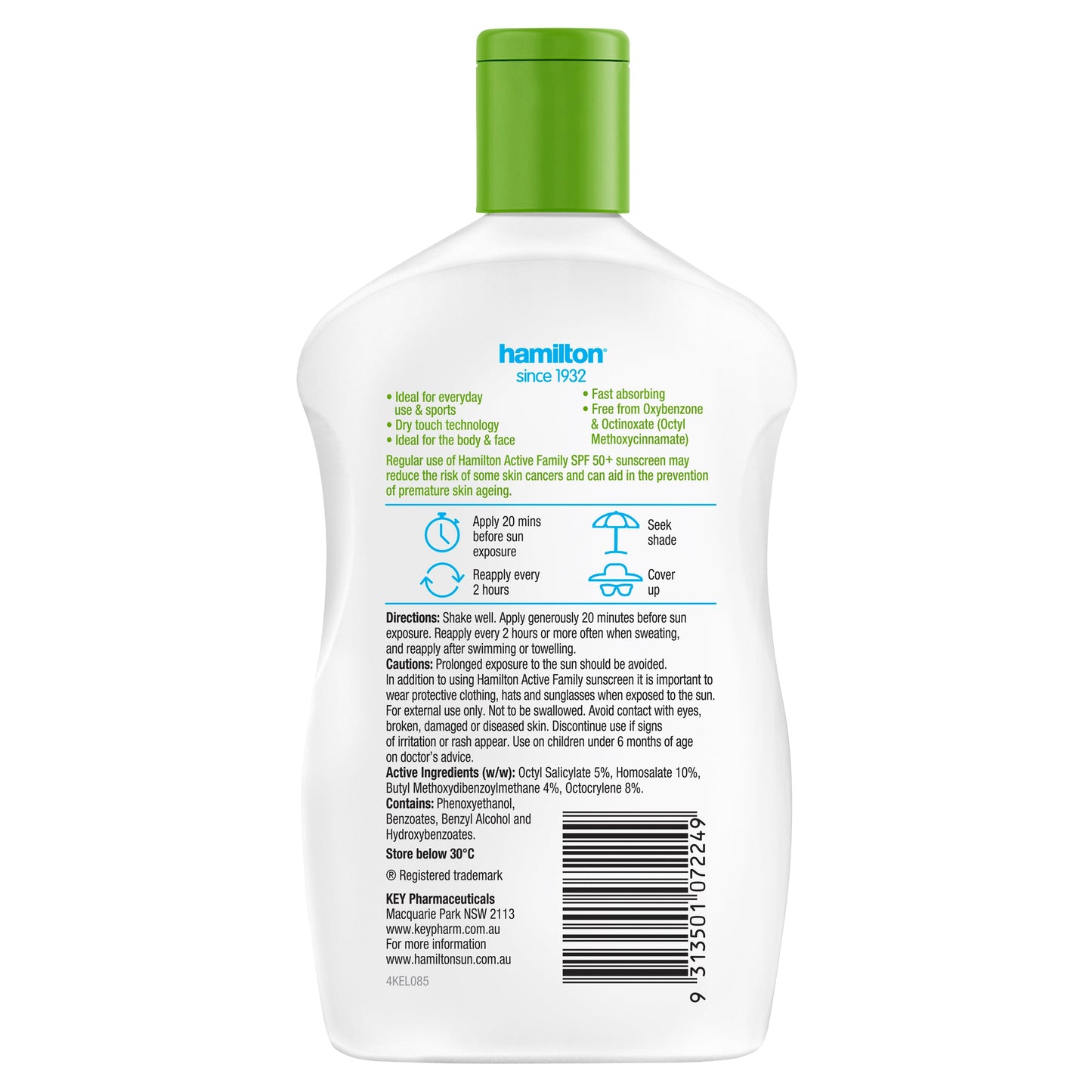 Hamilton Sun Active Family Lotion SPF 50+ - 250ml - Cutprice Online