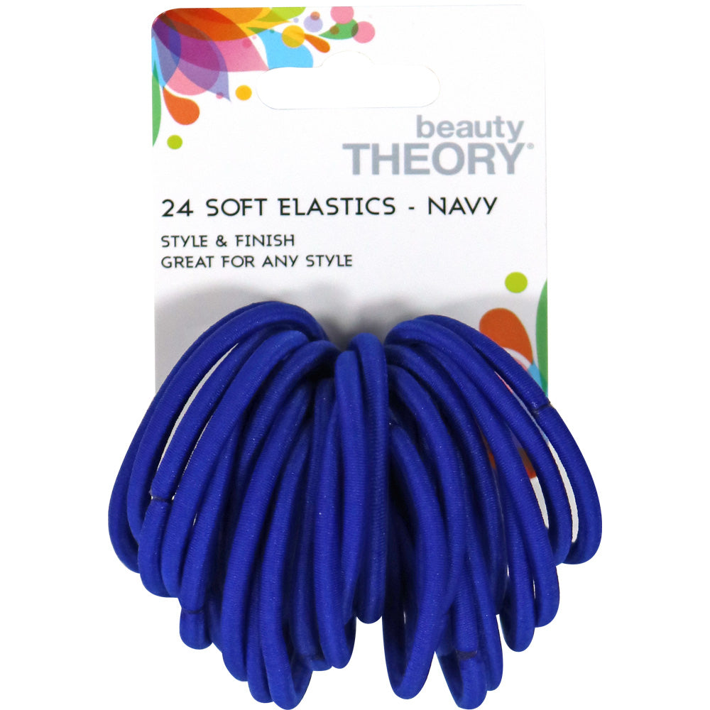Beauty Theory Elastics Navy 24 Pack