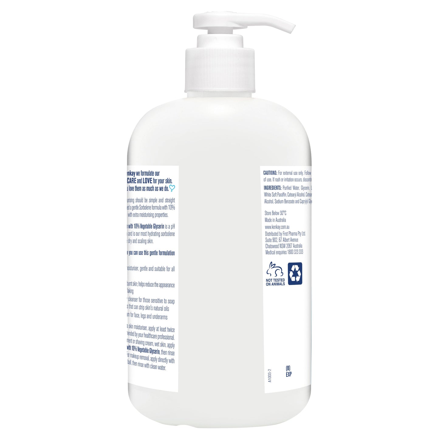 Kenkay Skin Relief Sorbolene & Glycerin 10% Pump 500ml - Cutprice Online