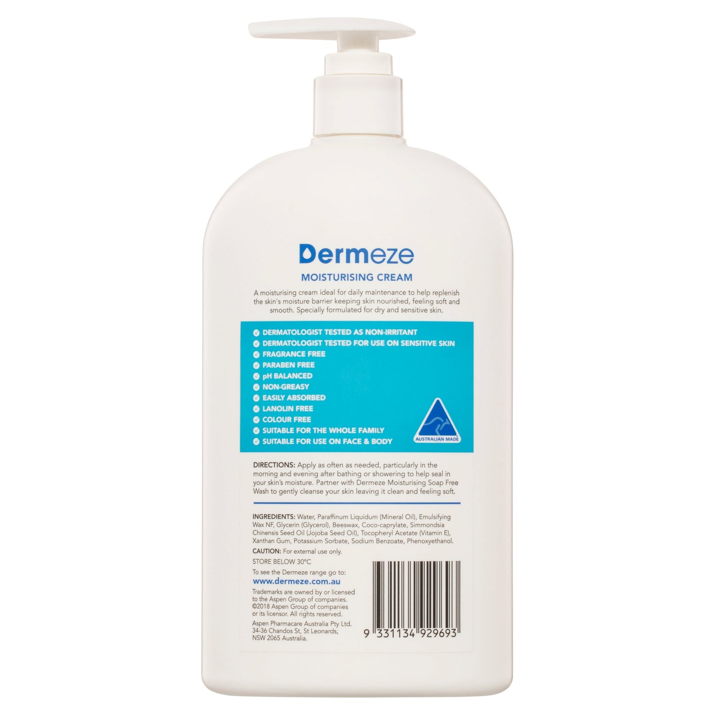 Dermeze Moisturising Cream 500g - Cutprice Online