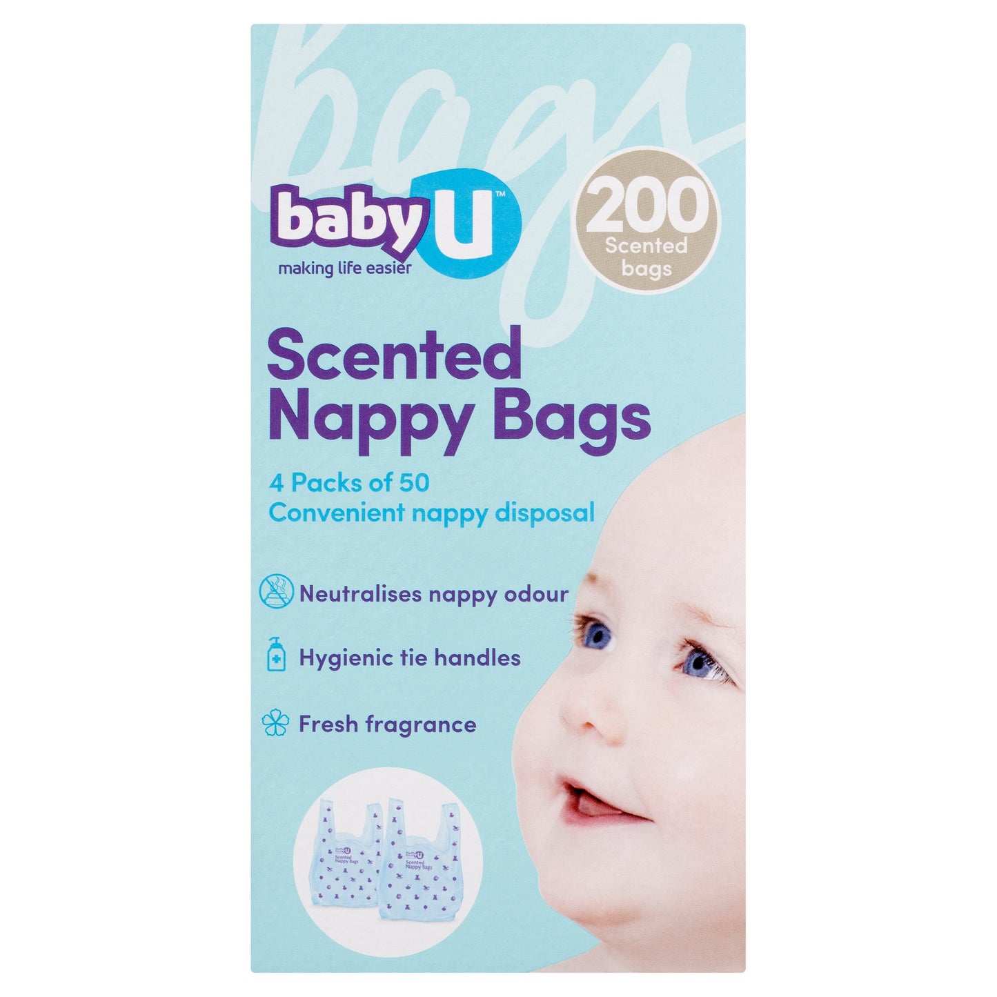 Baby U Nappy Bags 200 Pack - Cutprice Online