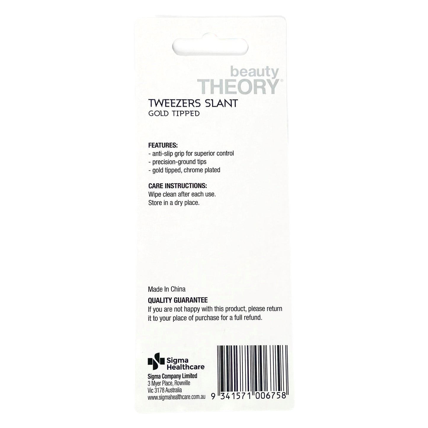 Beauty Theory Tweezers Gold Slant - Cutprice Online