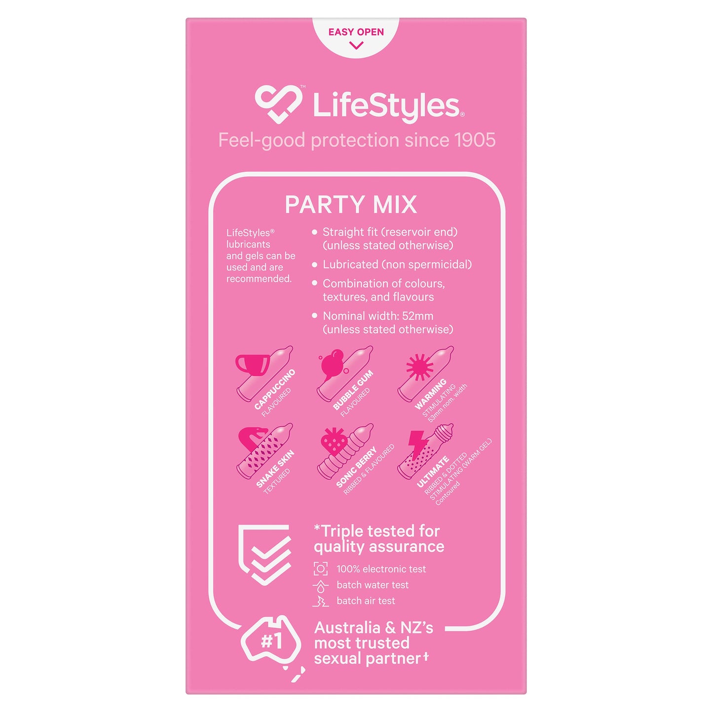 LifeStyles Condoms Party Mix 20 Pack
