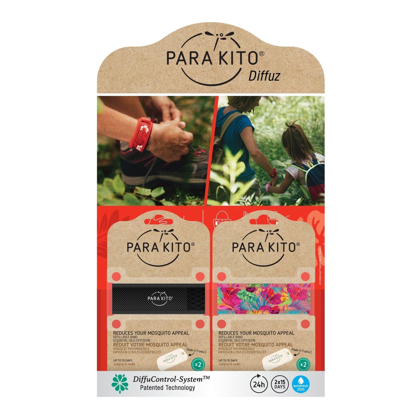 Para'kito Mosquito Repellent Adult Coloured Wrist Band