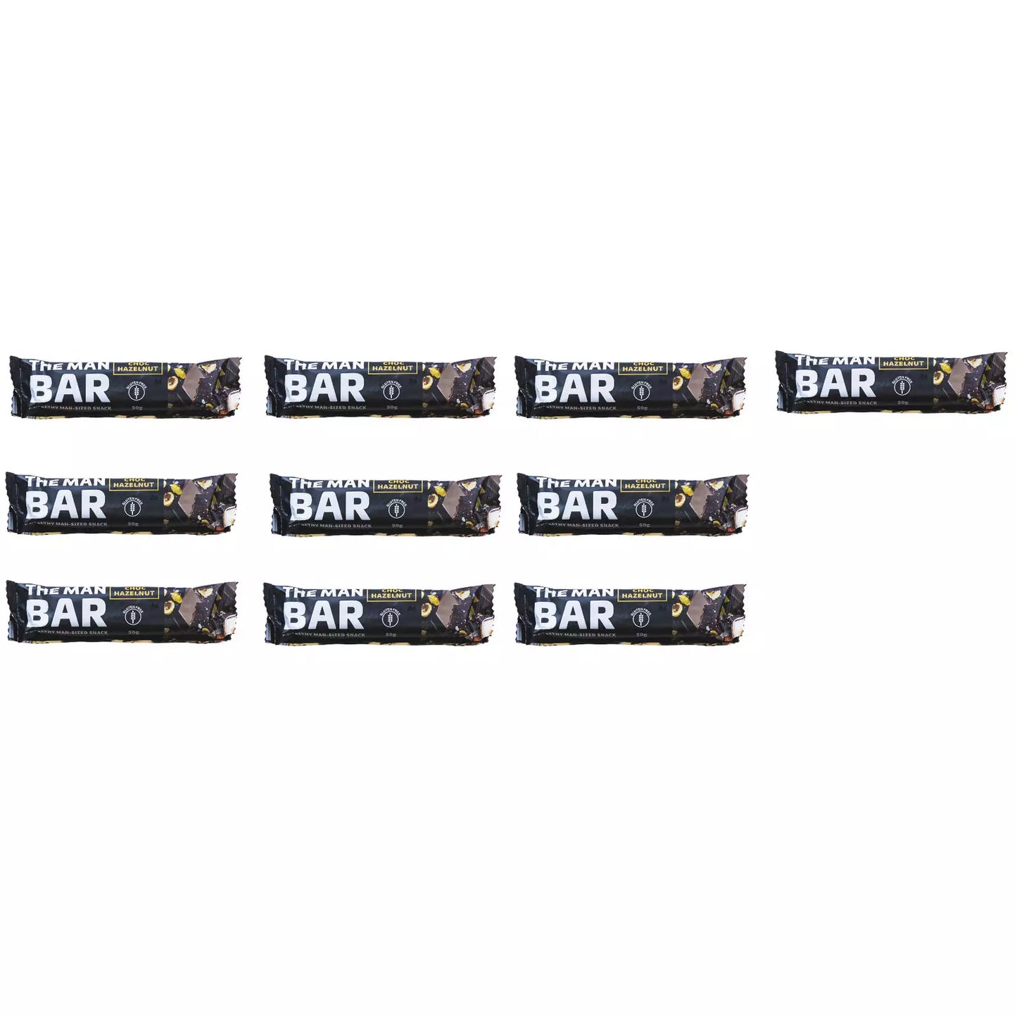 THE MAN BAR CHOC HAZELNUT 50G 10PK - Cutprice Online