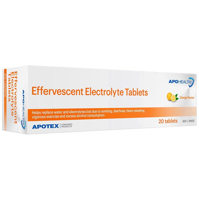 Apohealth Effervescent Electrolyte Orange 20 Tablets - Cutprice Online