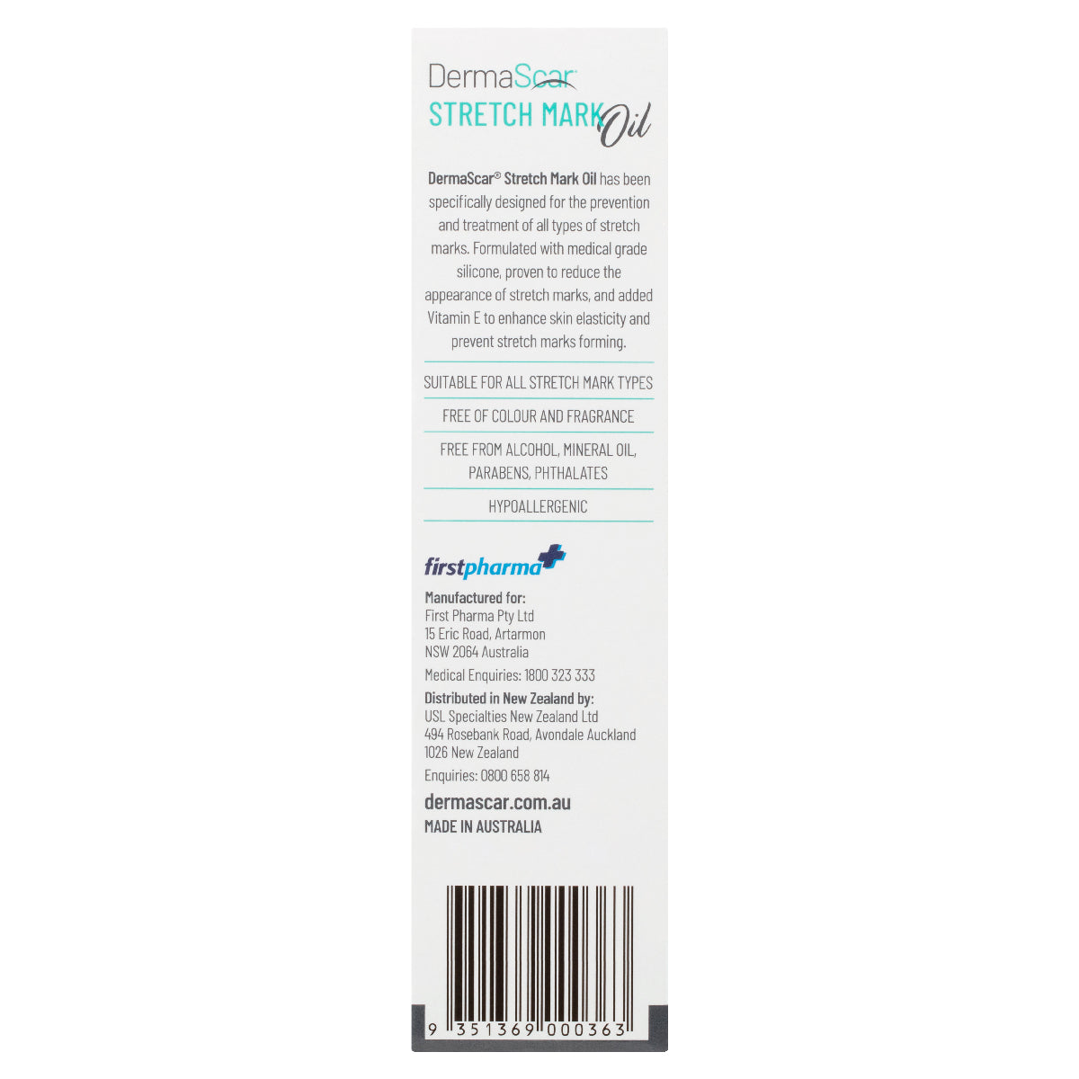 DermaScar Stretchmark Oil 60ml - Cutprice Online