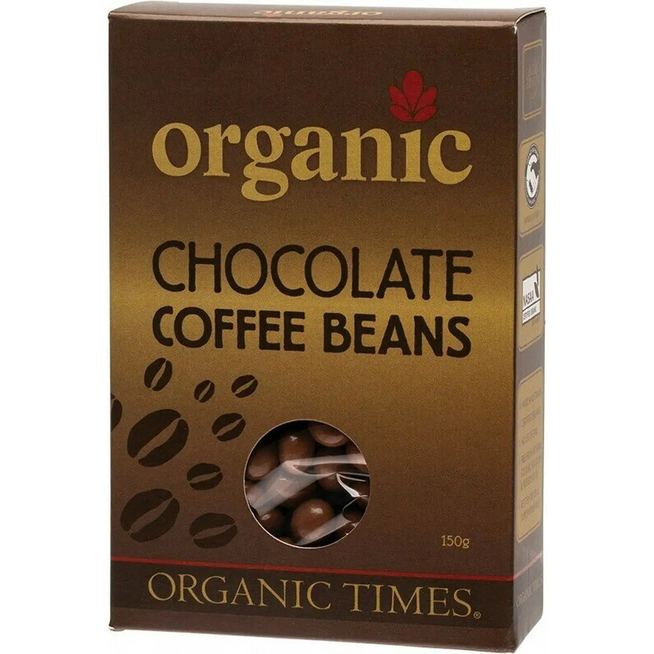 ORGANIC TIMES Milk Chocolate Coffee Beans 150g ORGANIC TIMES