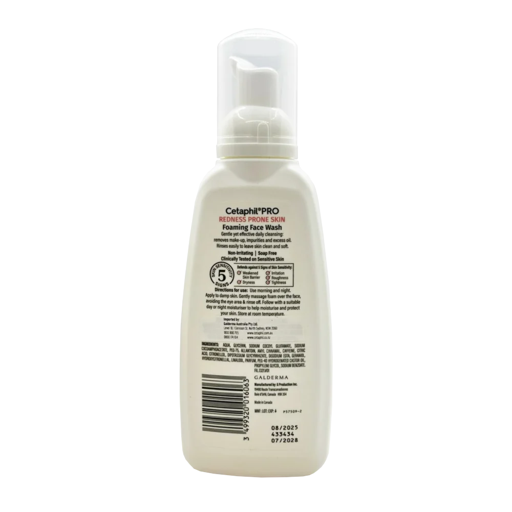 Cetaphil Pro Redness Prone Skin Foaming Face Wash 236mL - Cutprice Online