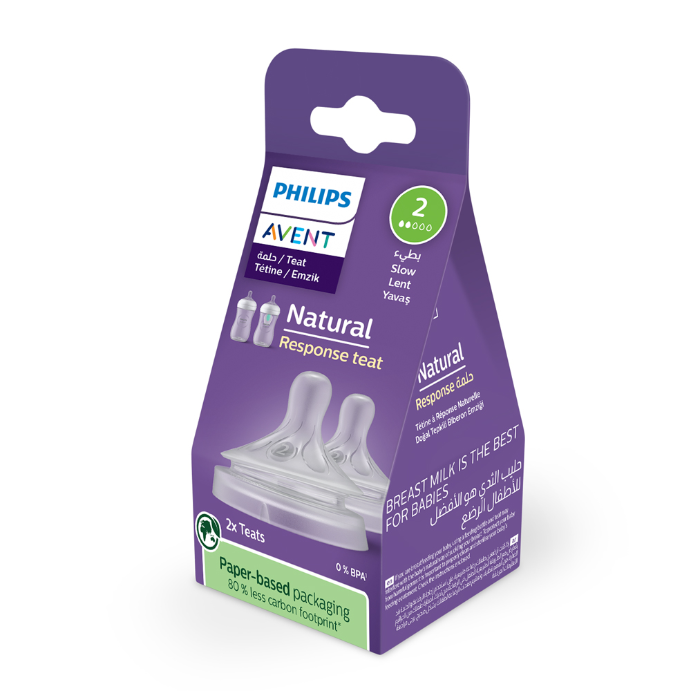 Avent Natural Teat Newborn Flow 0m+ Plus 2 Pack