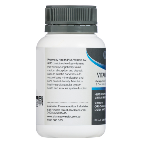 Pharmacy Health Plus Vitamin K2 & D3 60 Capsules