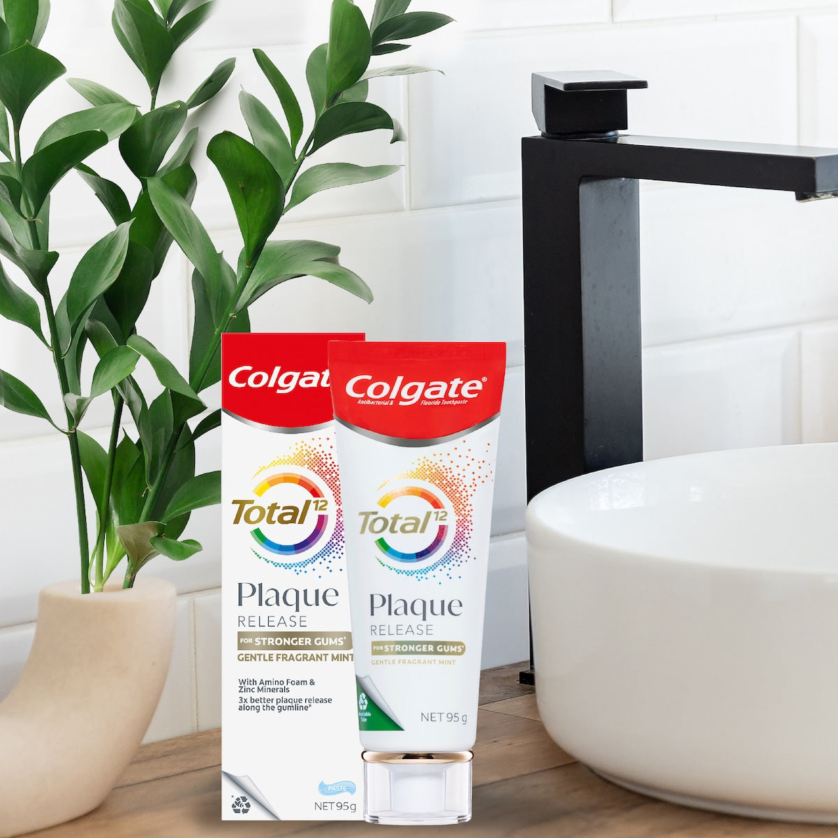 Colgate Total Plaque Release Toothpaste Gentle Fragrant Mint 95g