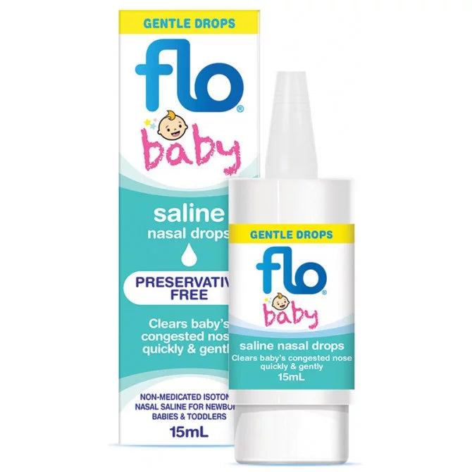 FLO Baby Saline + Nasal Drops 15ml - Cutprice Online