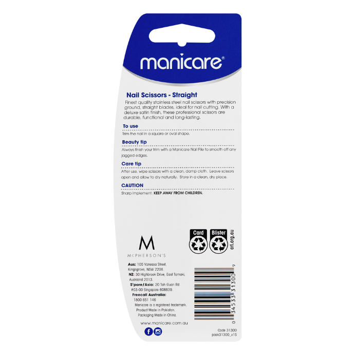 Manicare Nail Scissors Nail Straight