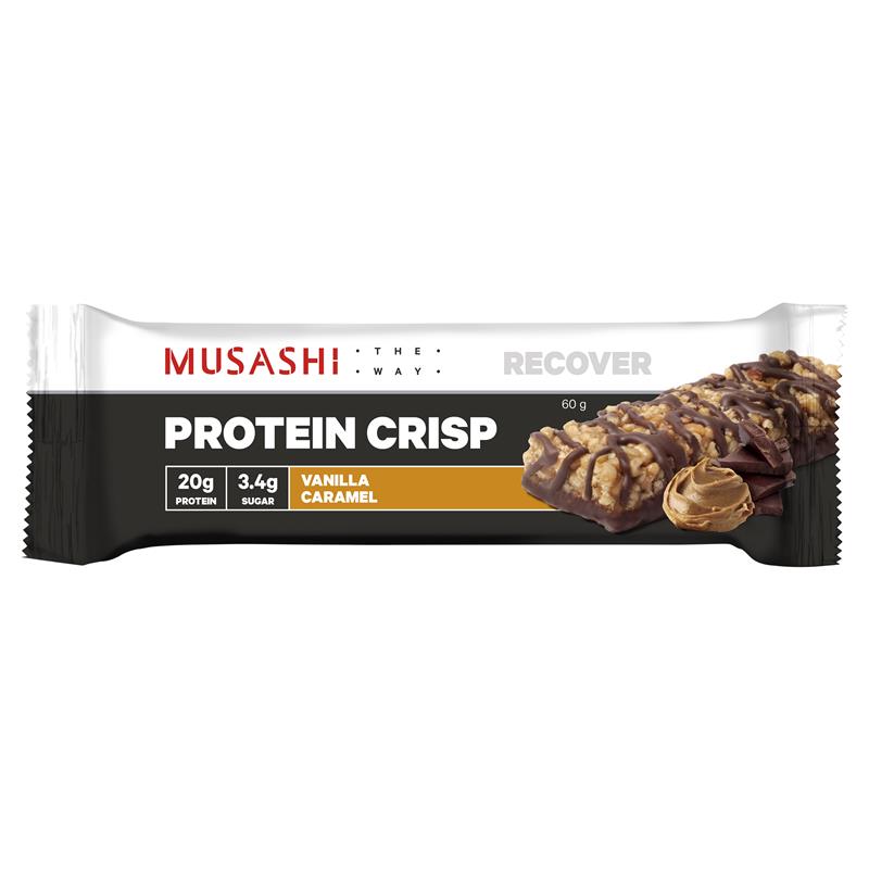 Musashi Protein Crisp Bar Vanilla Caramel 60g 12PACK - Cutprice Online