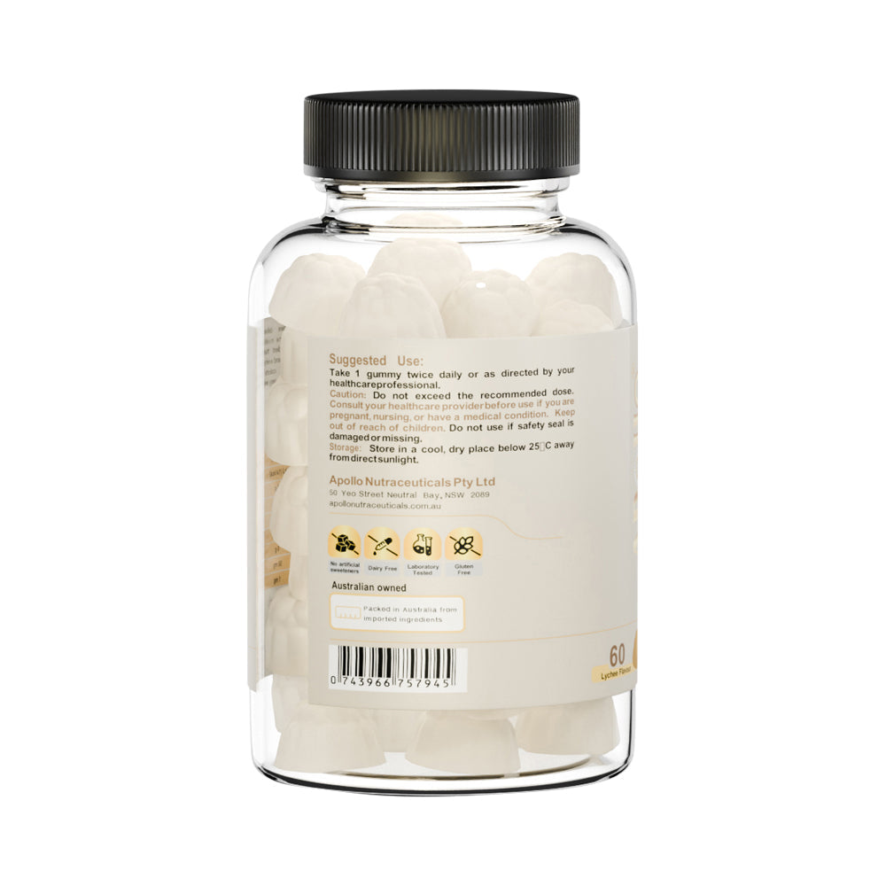 Apollo Lions Mane Gummies Lychee 60pk