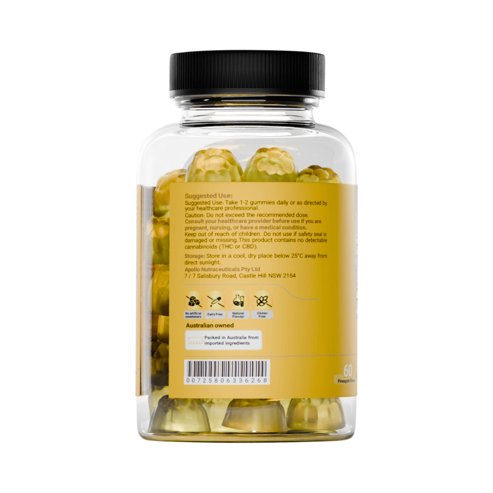 Apollo Hemp Seed Oil Gummies Pineapple 60pk