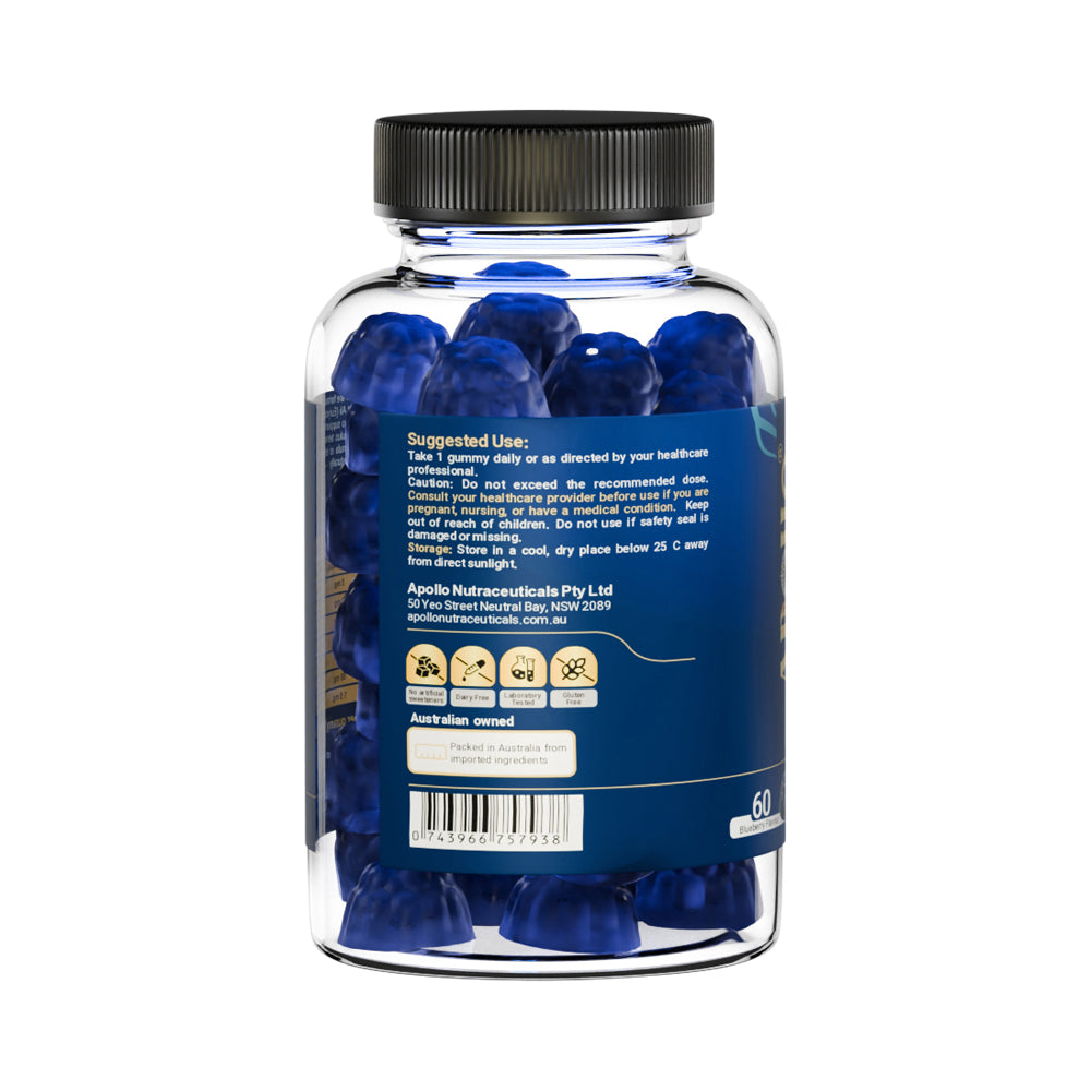 Apollo Tongkat Ali Gummies Blueberry 60pk