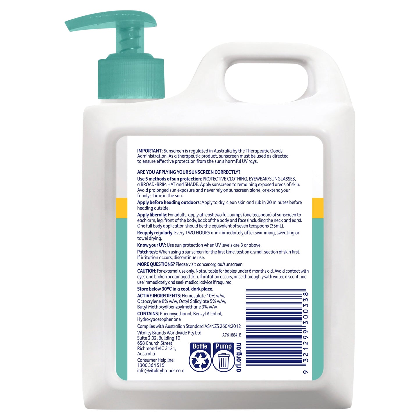 Cancer Council Moisturising Sunscreen SPF 50+ 1 Litre - Cutprice Online