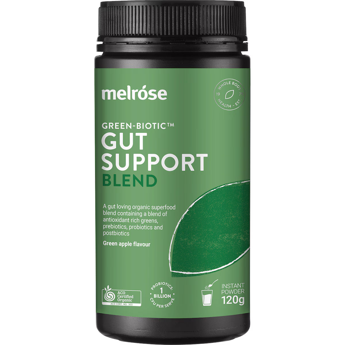 Melrose Green-Biotic Gut Support Blend Green Apple Instant Powder 120GM - Cutprice Online