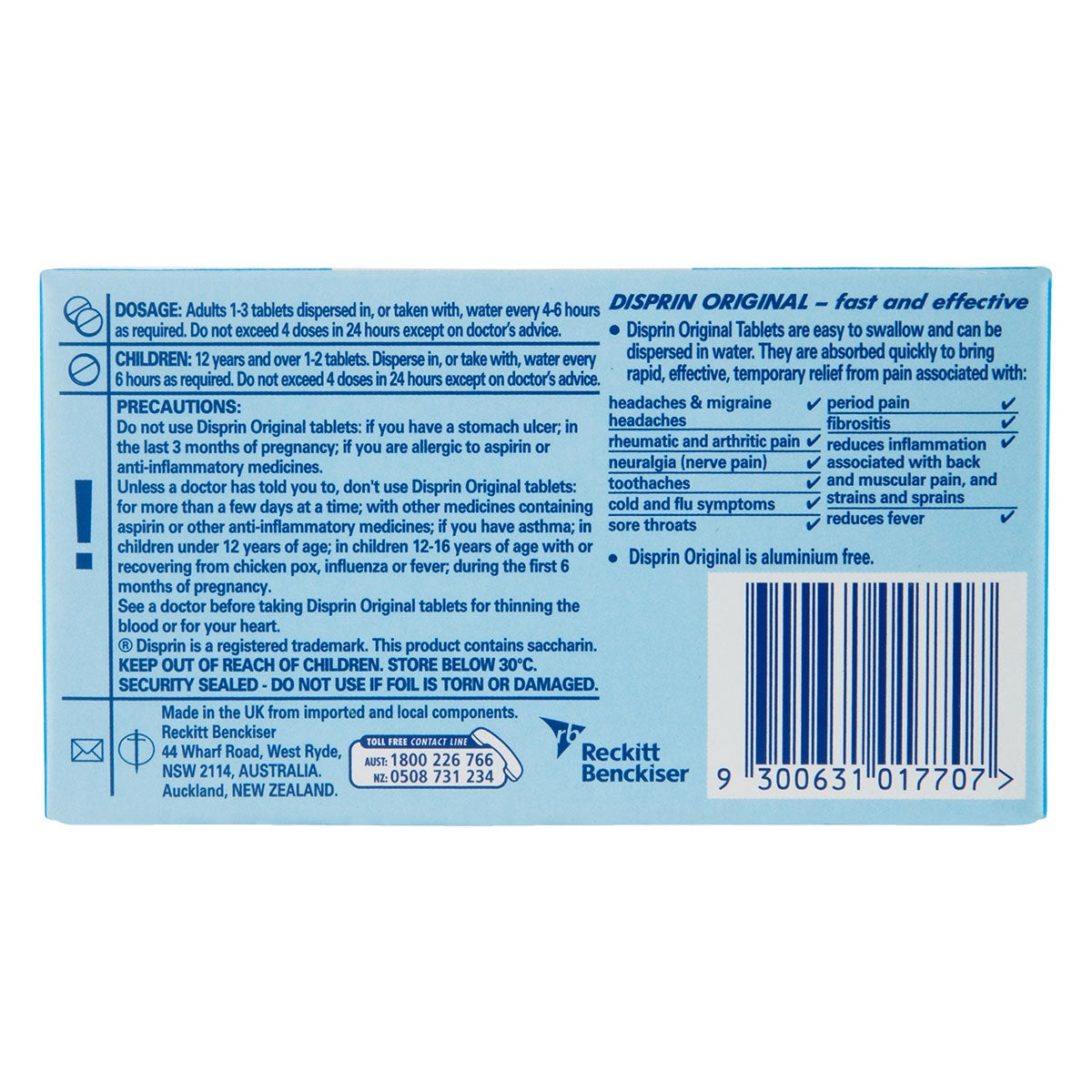 Disprin Chewable Direct Fast Acting Pain Relief 24 Tabs - Cutprice Online