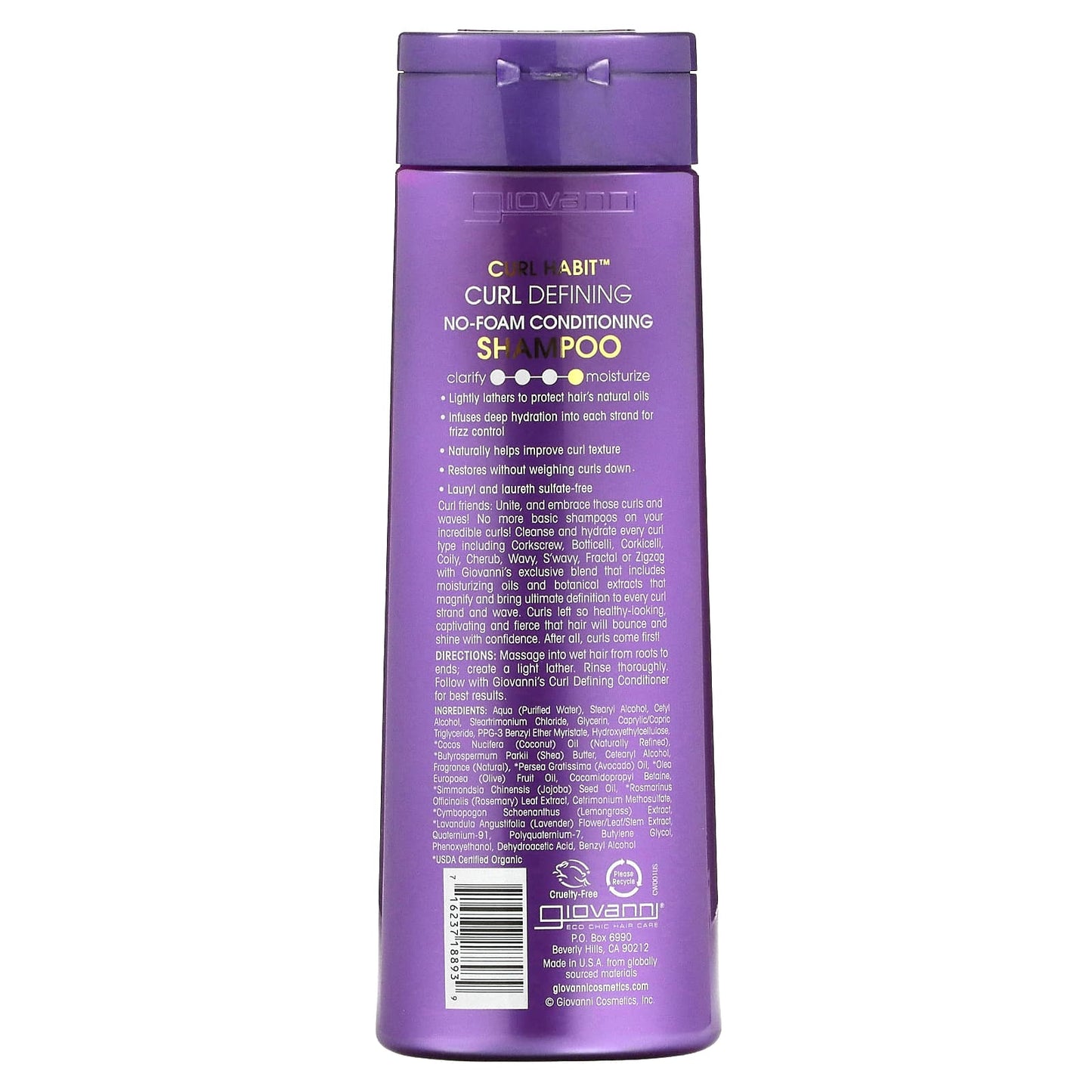 Giovanni No-Foam Conditioning Shampoo Curl Habit Curl Defining 399ml GIOVANNI