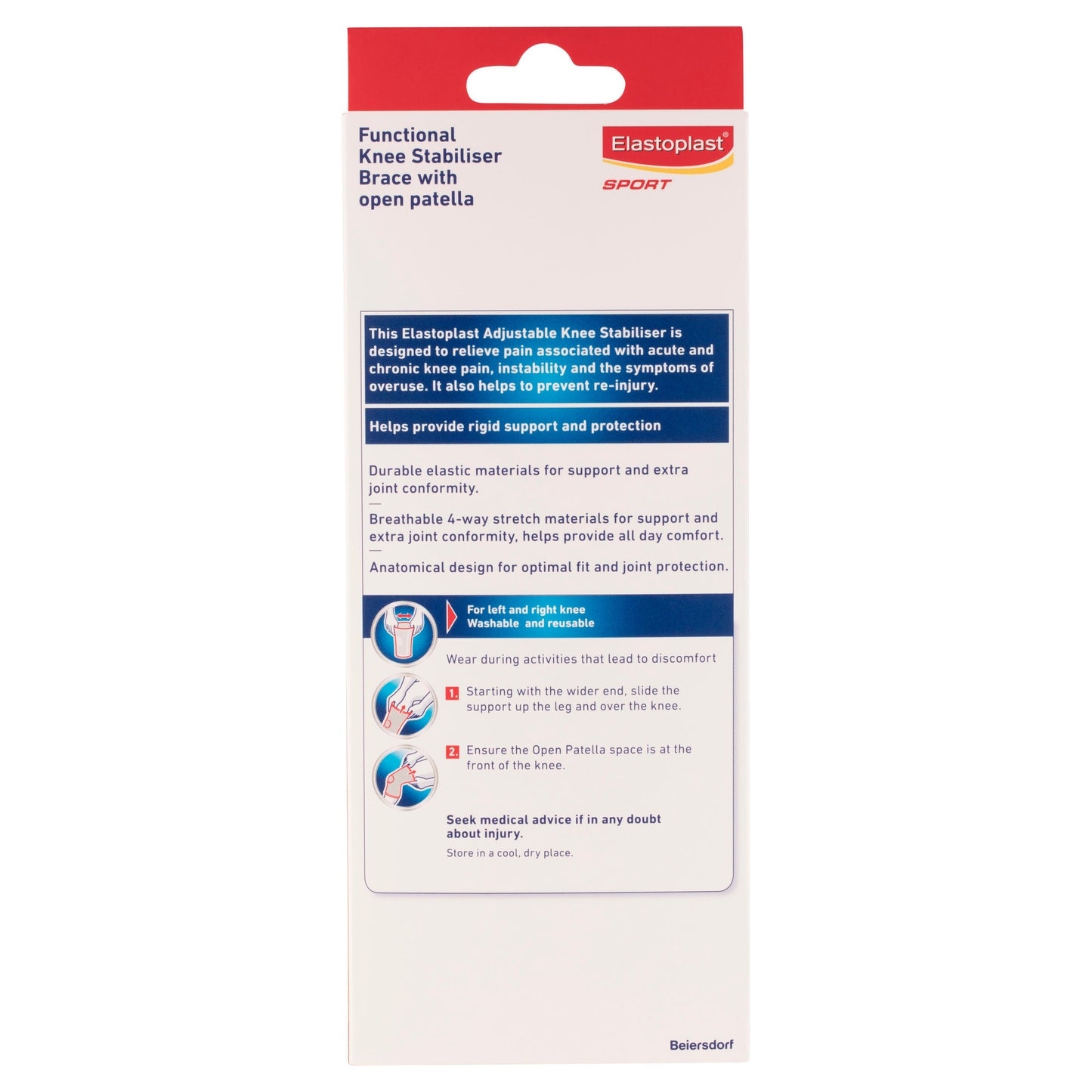 Elastoplast Functional Knee Stabiliser With Open Patella LRG - Cutprice Online