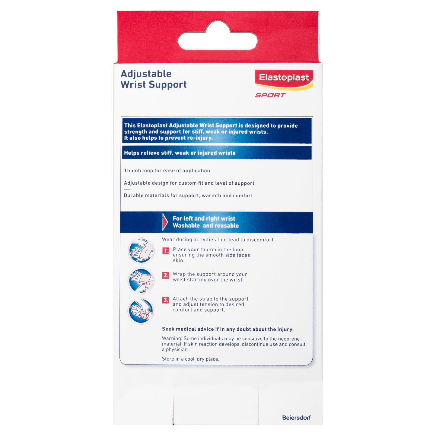 Elastoplast Sports Adjustable Wrist Support One Size - Cutprice Online