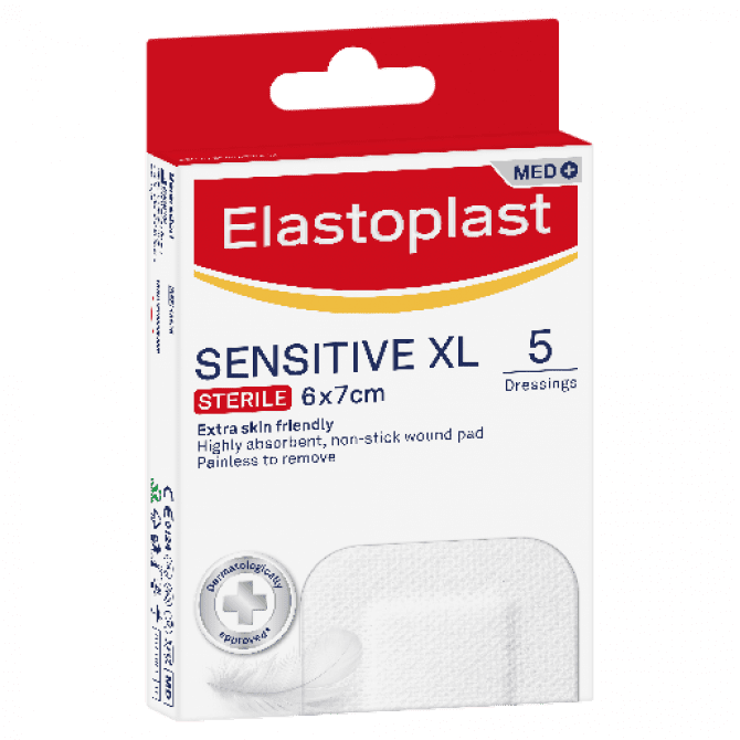 Elastoplast Sensitive XL Dressing 6 X 7cm 5Pk 48625 - Cutprice Online