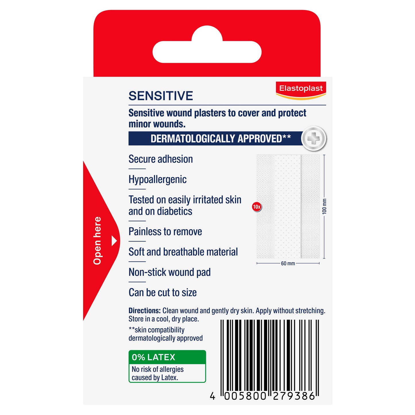 Elastoplast 46040 Sensitive Dressing Lengths 6cm x 10cm 10 Pack - Cutprice Online