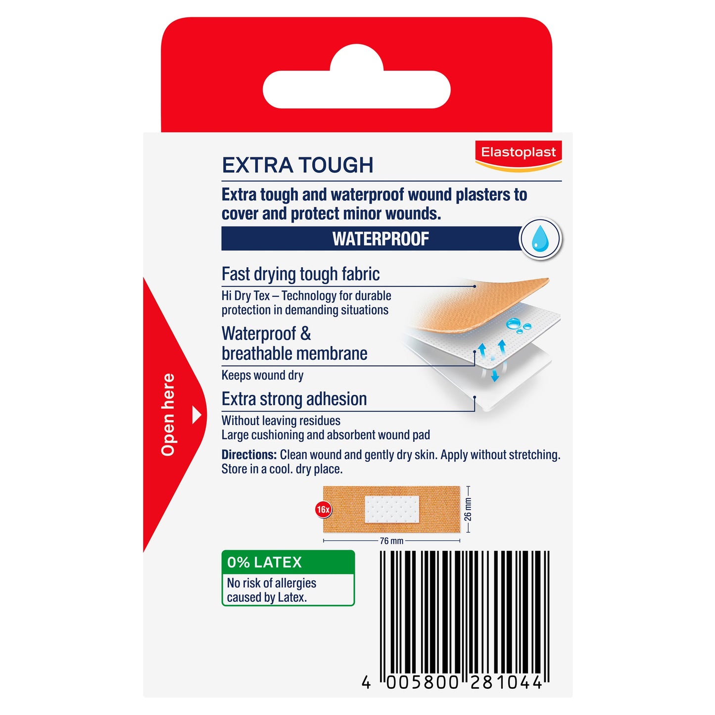 Elastoplast FABRIC Extra Tough Waterproof 16 Pack - Cutprice Online