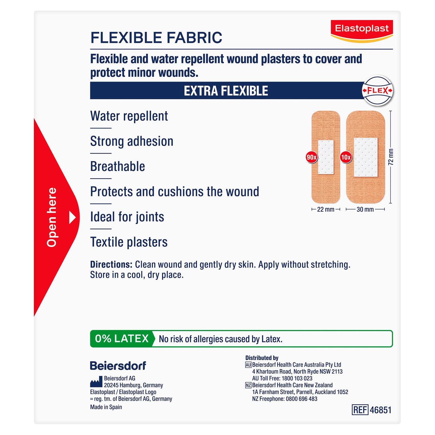 Elastoplast 46851 FLEXIBLE FABRIC 100PK - Cutprice Online