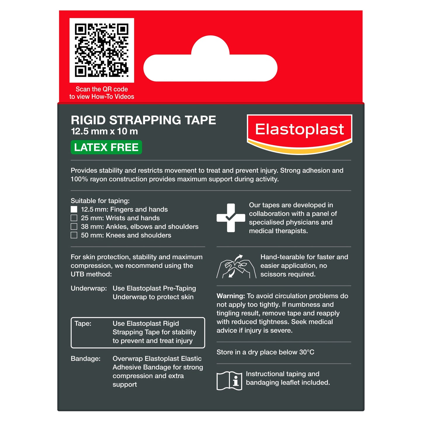 Elastoplast 36001 Sport Rigid Strapping Tape 12.5mmx10m Tan - Cutprice Online